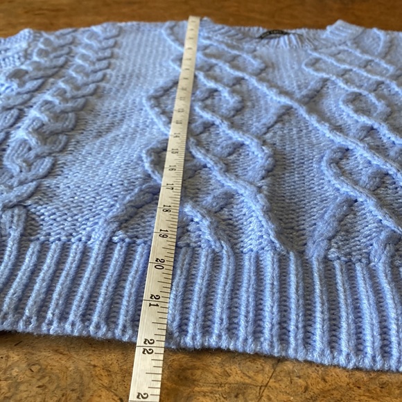 Light Blue Cableknit Sweater - Picture 8 of 10